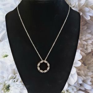 Forever Mom Crystal Infinity Circle Necklace